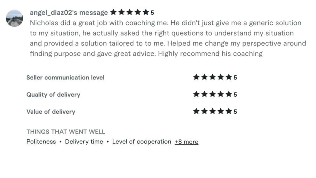 a successful client's testimonial after coaching transformation to quit porn nofap