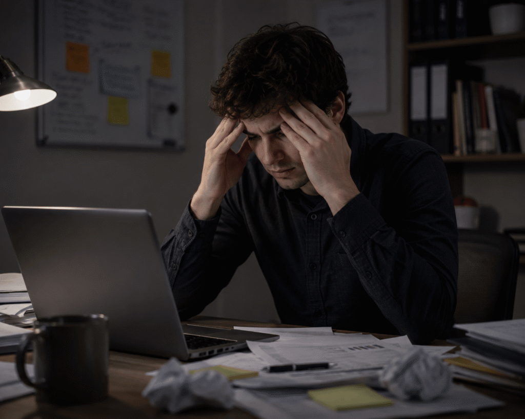 stressed person