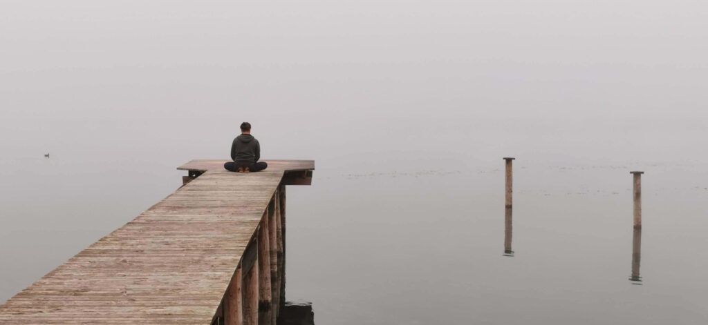 person meditating peacefully